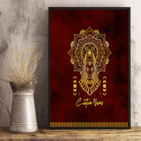 Personalized Anubis Canvas Wall Art Ancient Egyptian Pattern In Red - Wonder Print Shop
