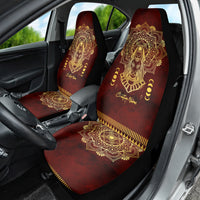 Personalized Anubis Car Seat Cover Ancient Egyptian Pattern In Red - Wonder Print Shop