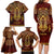 Personalized Anubis Family Matching Long Sleeve Bodycon Dress and Hawaiian Shirt Ancient Egyptian Pattern In Red