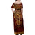 Personalized Anubis Family Matching Off Shoulder Maxi Dress and Hawaiian Shirt Ancient Egyptian Pattern In Red