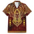 Personalized Anubis Family Matching Puletasi and Hawaiian Shirt Ancient Egyptian Pattern In Red