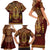 Personalized Anubis Family Matching Short Sleeve Bodycon Dress and Hawaiian Shirt Ancient Egyptian Pattern In Red - Wonder Print Shop