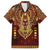 Personalized Anubis Family Matching Short Sleeve Bodycon Dress and Hawaiian Shirt Ancient Egyptian Pattern In Red