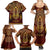 Personalized Anubis Family Matching Summer Maxi Dress and Hawaiian Shirt Ancient Egyptian Pattern In Red