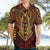 Personalized Anubis Hawaiian Shirt Ancient Egyptian Pattern In Red - Wonder Print Shop