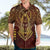 Personalized Anubis Hawaiian Shirt Ancient Egyptian Pattern In Red