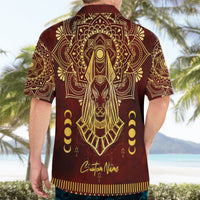 Personalized Anubis Hawaiian Shirt Ancient Egyptian Pattern In Red - Wonder Print Shop