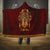 Personalized Anubis Hooded Blanket Ancient Egyptian Pattern In Red