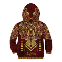 Personalized Anubis Kid Hoodie Ancient Egyptian Pattern In Red - Wonder Print Shop