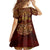 Personalized Anubis Kid Short Sleeve Dress Ancient Egyptian Pattern In Red - Wonder Print Shop
