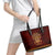 Personalized Anubis Leather Tote Bag Ancient Egyptian Pattern In Red - Wonder Print Shop