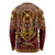 Personalized Anubis Long Sleeve Shirt Ancient Egyptian Pattern In Red - Wonder Print Shop