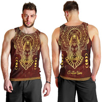 Personalized Anubis Men Tank Top Ancient Egyptian Pattern In Red - Wonder Print Shop