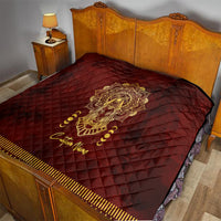 Personalized Anubis Quilt Ancient Egyptian Pattern In Red - Wonder Print Shop