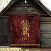Personalized Anubis Quilt Ancient Egyptian Pattern In Red - Wonder Print Shop