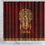 Personalized Anubis Shower Curtain Ancient Egyptian Pattern In Red