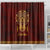 Personalized Anubis Shower Curtain Ancient Egyptian Pattern In Red