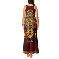 Personalized Anubis Tank Maxi Dress Ancient Egyptian Pattern In Red - Wonder Print Shop