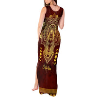 Personalized Anubis Tank Maxi Dress Ancient Egyptian Pattern In Red - Wonder Print Shop