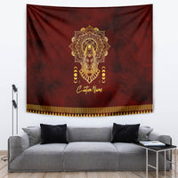 Personalized Anubis Tapestry Ancient Egyptian Pattern In Red - Wonder Print Shop