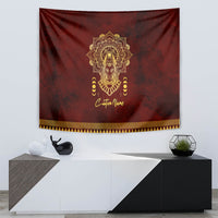 Personalized Anubis Tapestry Ancient Egyptian Pattern In Red - Wonder Print Shop