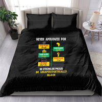 Never Apologize For Your Pride Bedding Set African Black History - Wonder Print Shop