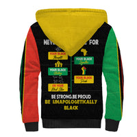 Never Apologize For Your Pride Sherpa Hoodie African Black History - Wonder Print Shop