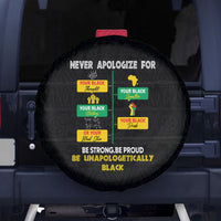 Never Apologize For Your Pride Spare Tire Cover African Black History - Wonder Print Shop