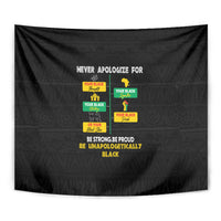 Never Apologize For Your Pride Tapestry African Black History - Wonder Print Shop