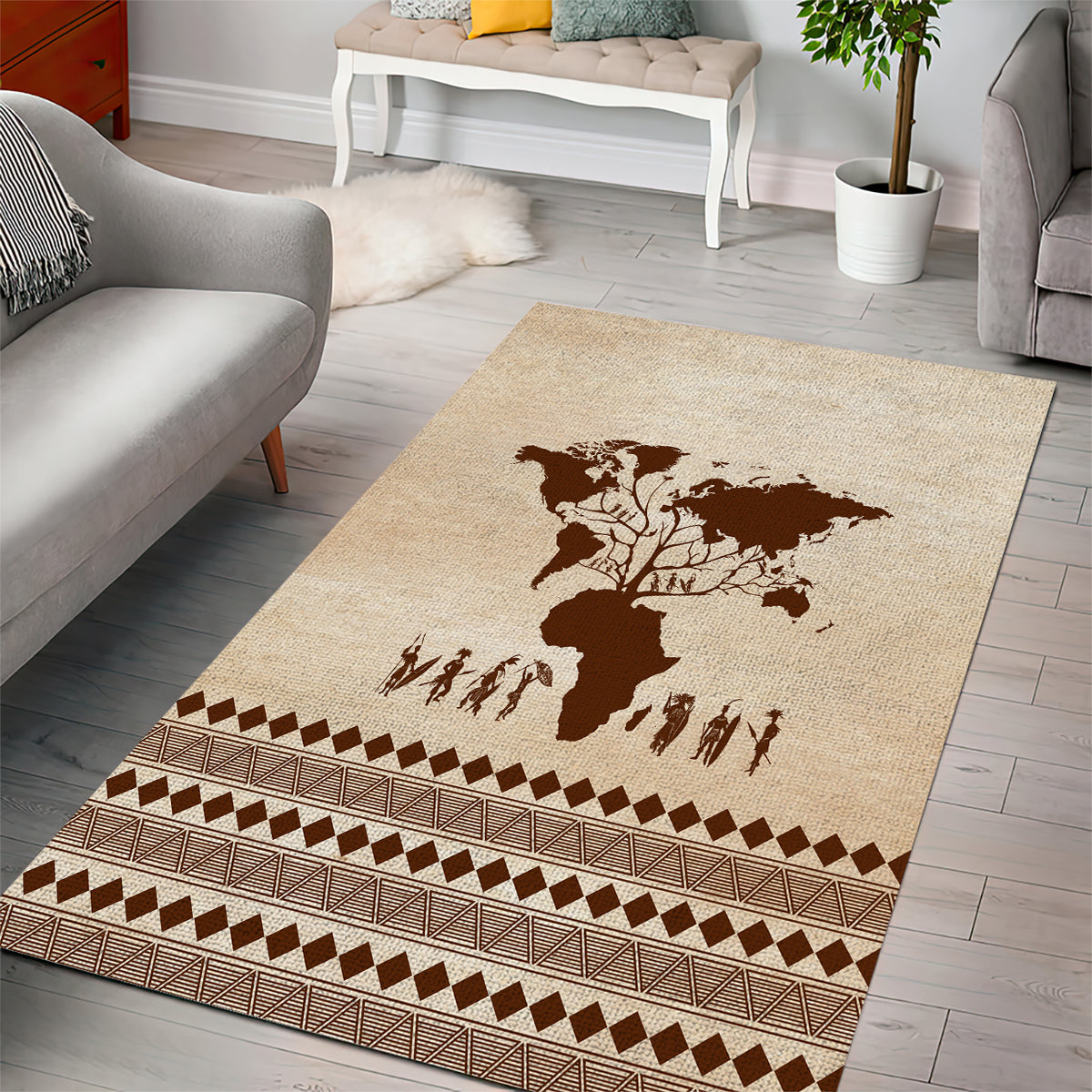 Root Africa Area Rug African Map - Wonder Print Shop