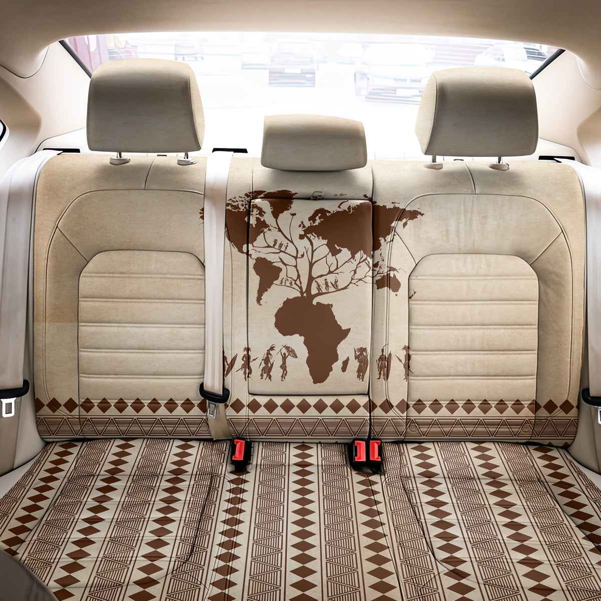 Root Africa Back Car Seat Cover African Map - Wonder Print Shop