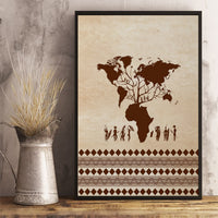 Root Africa Canvas Wall Art African Map - Wonder Print Shop