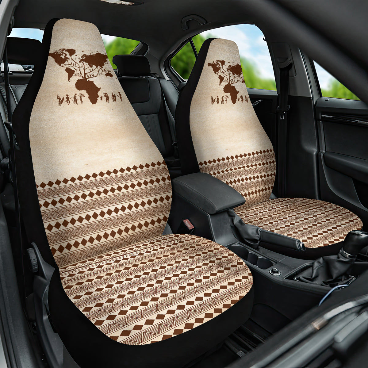 Root Africa Car Seat Cover African Map - Wonder Print Shop