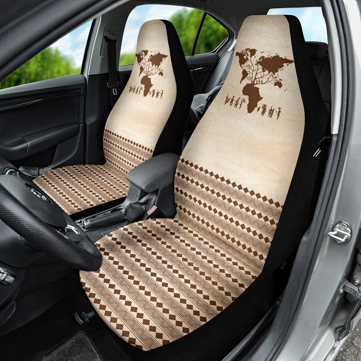 Root Africa Car Seat Cover African Map - Wonder Print Shop