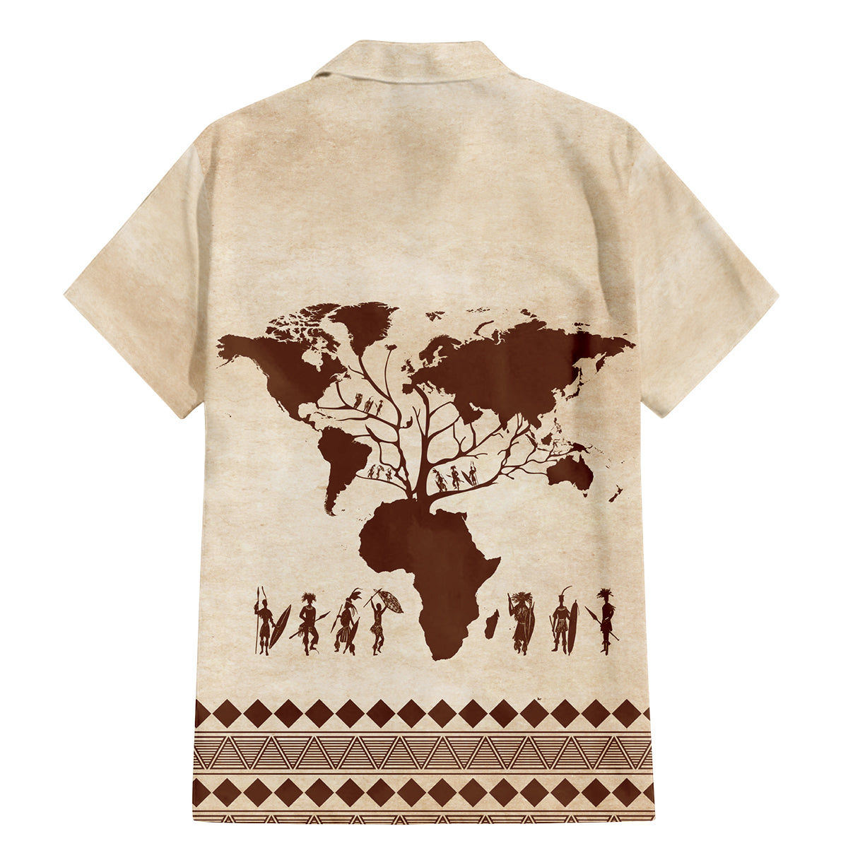 Root Africa Family Matching Mermaid Dress and Hawaiian Shirt African Map - Wonder Print Shop