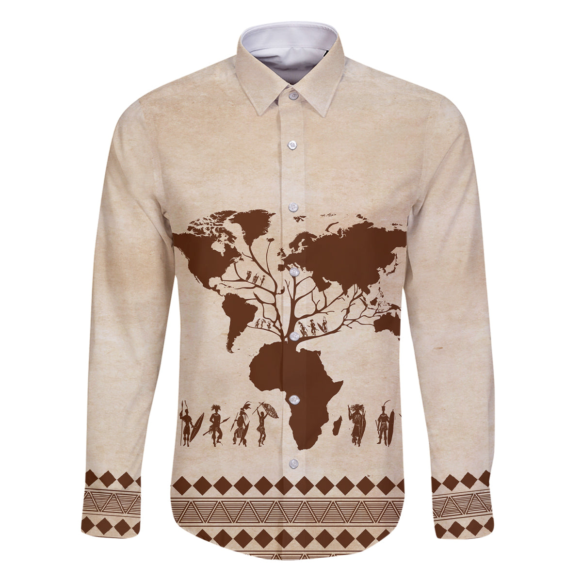 Root Africa Family Matching Puletasi and Hawaiian Shirt African Map - Wonder Print Shop