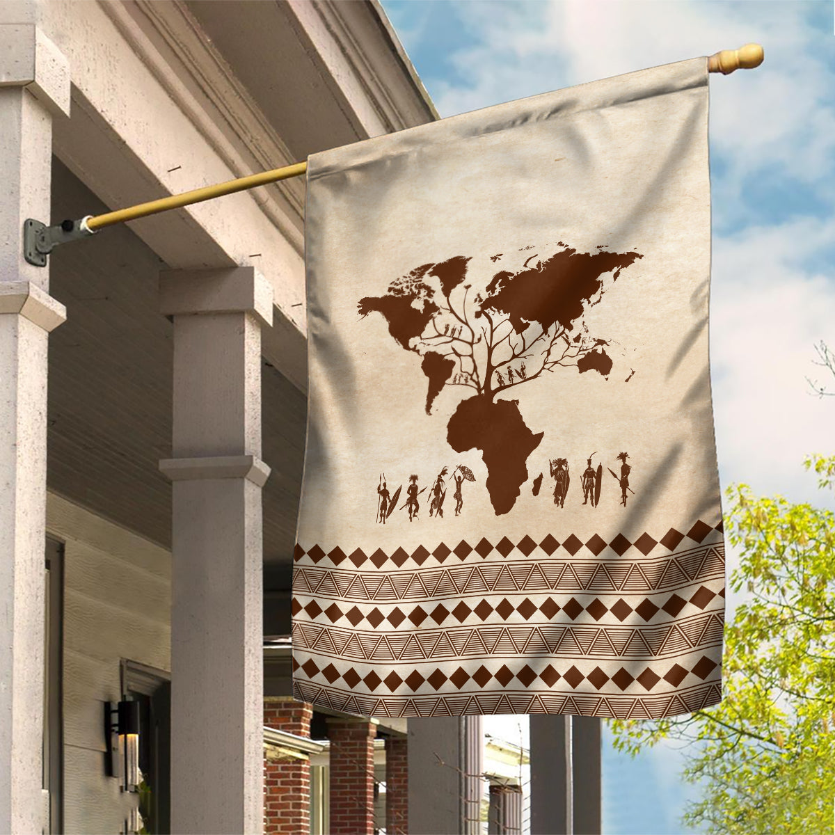 Root Africa Garden Flag African Map - Wonder Print Shop