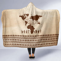 Root Africa Hooded Blanket African Map