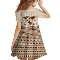 Root Africa Kid Short Sleeve Dress African Map - Wonder Print Shop