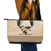 Root Africa Leather Tote Bag African Map - Wonder Print Shop