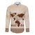 Root Africa Long Sleeve Button Shirt African Map - Wonder Print Shop