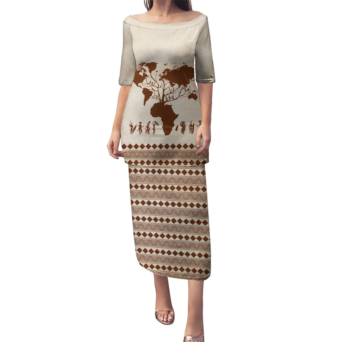 Root Africa Puletasi African Map - Wonder Print Shop