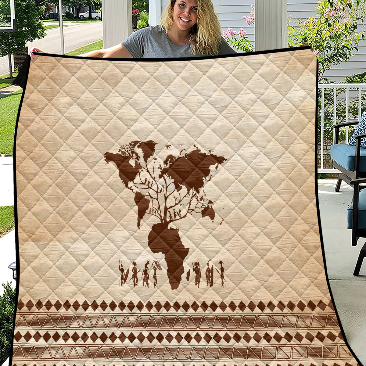 Root Africa Quilt African Map - Wonder Print Shop