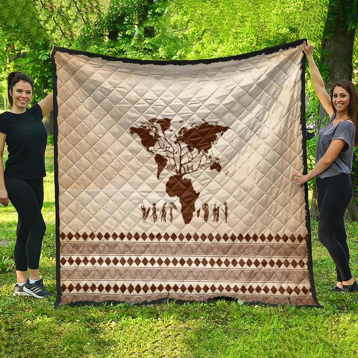 Root Africa Quilt African Map - Wonder Print Shop
