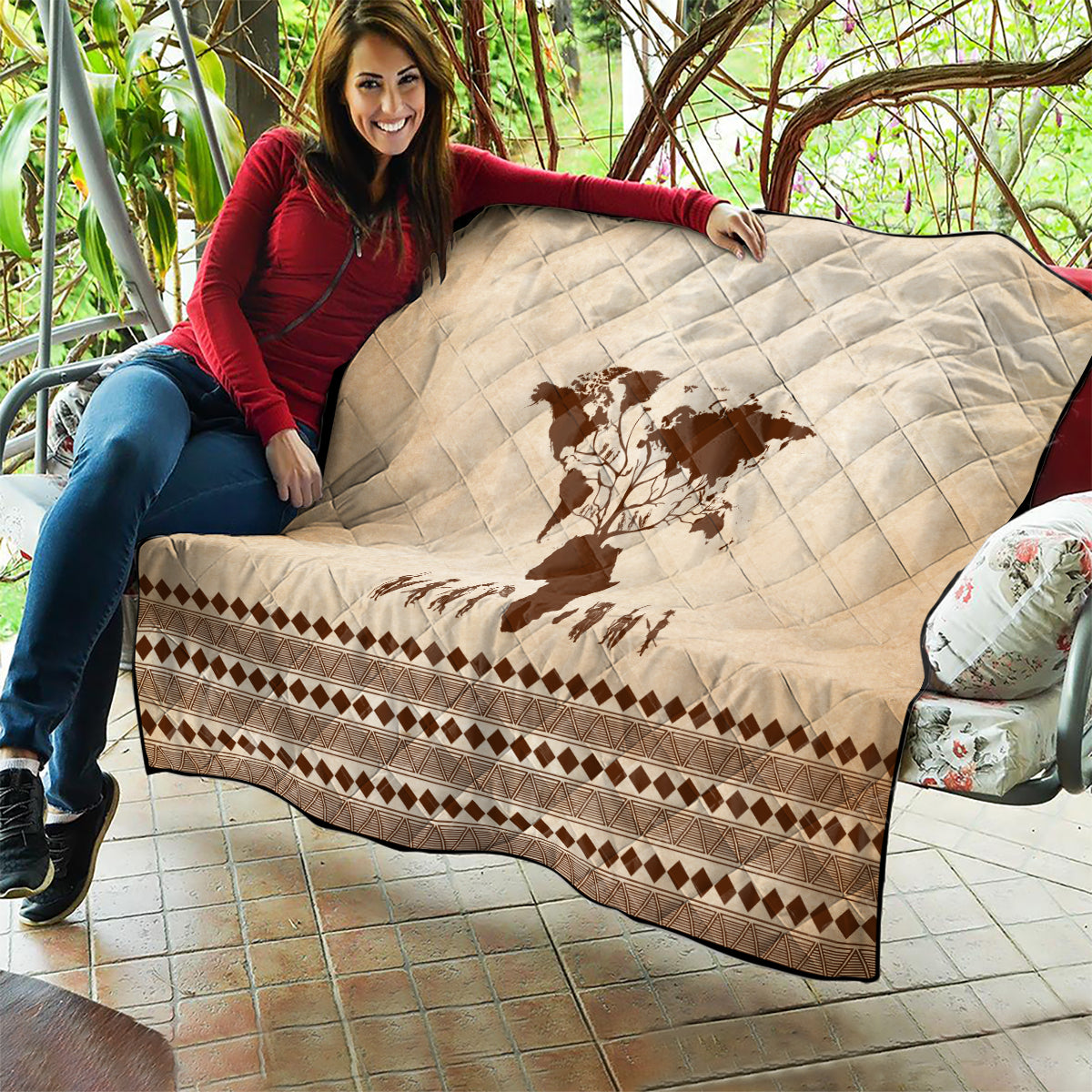 Root Africa Quilt African Map - Wonder Print Shop