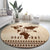 Root Africa Round Carpet African Map