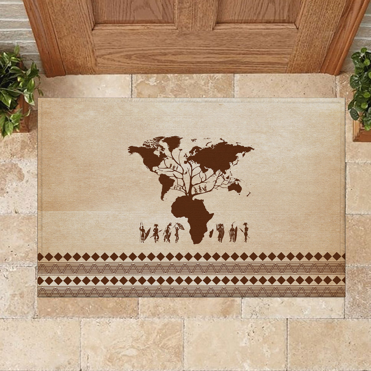 Root Africa Rubber Doormat African Map - Wonder Print Shop
