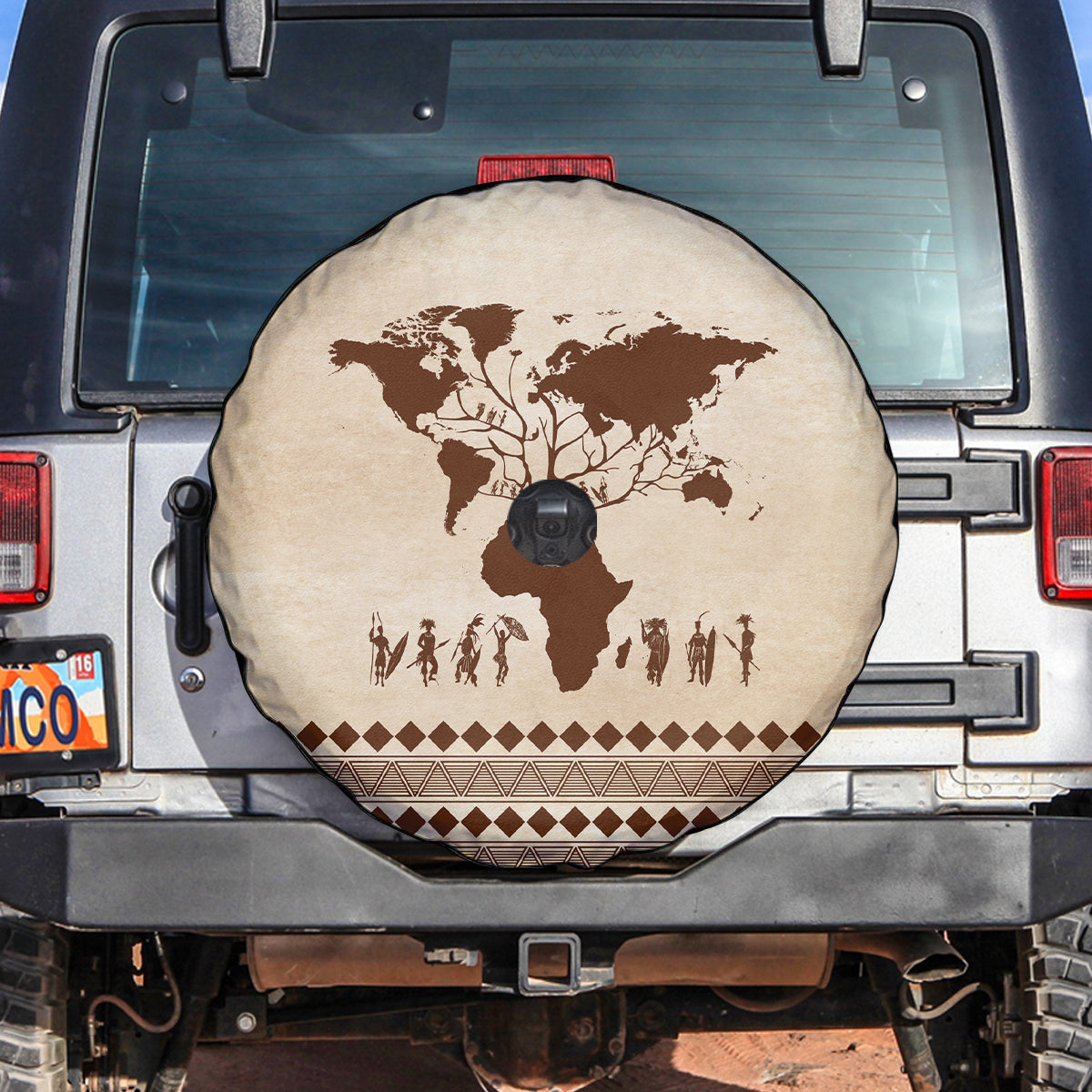 Root Africa Spare Tire Cover African Map - Wonder Print Shop