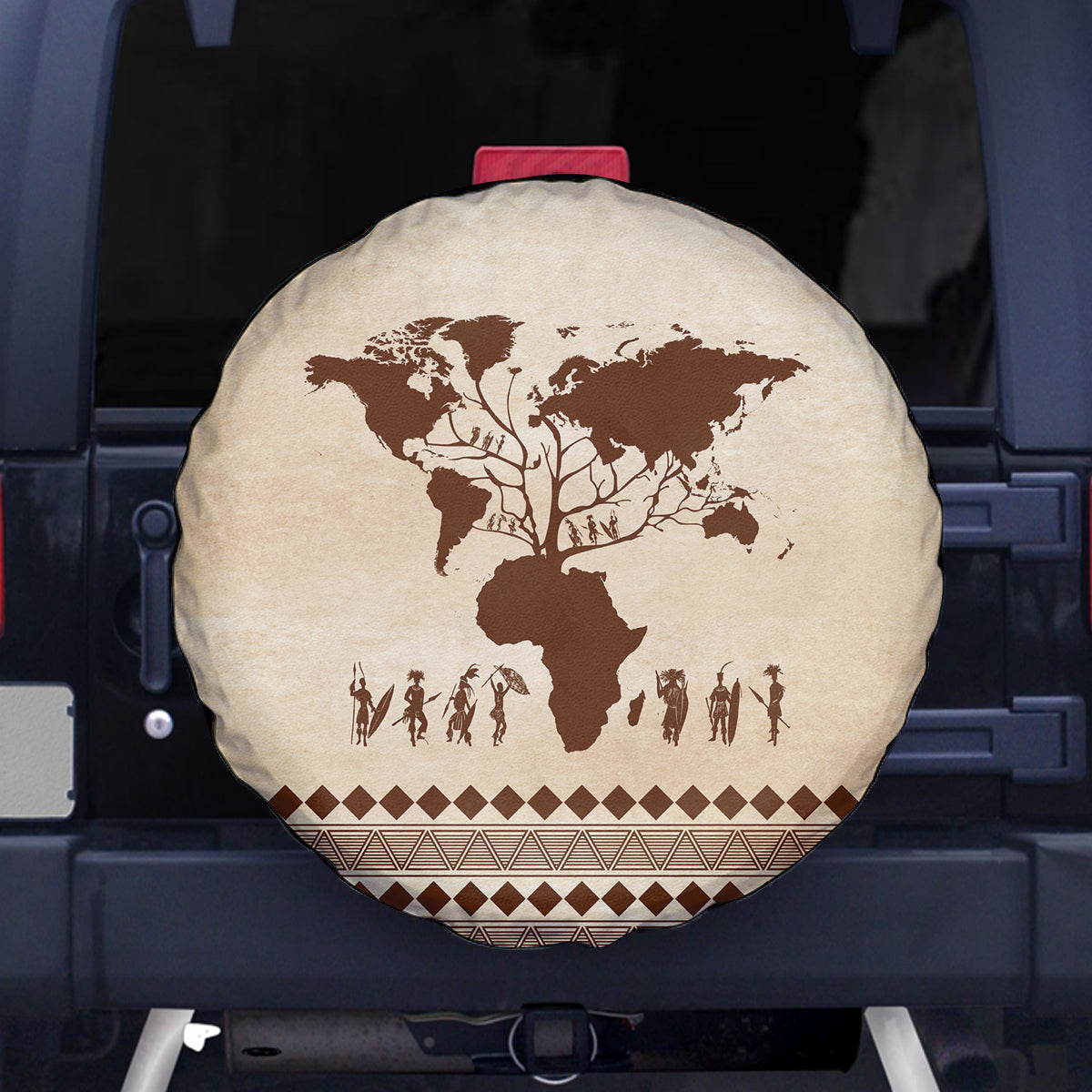 Root Africa Spare Tire Cover African Map - Wonder Print Shop