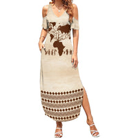 Root Africa Summer Maxi Dress African Map - Wonder Print Shop